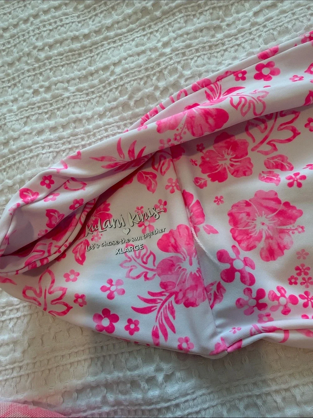 Kulani Kinis Hot Pink Floral Bikini Set with Sarong